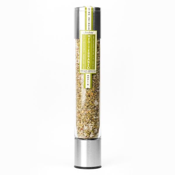 Mediterranean (Mediterraneo) Spice & Herb Mix, Metallic Grinder