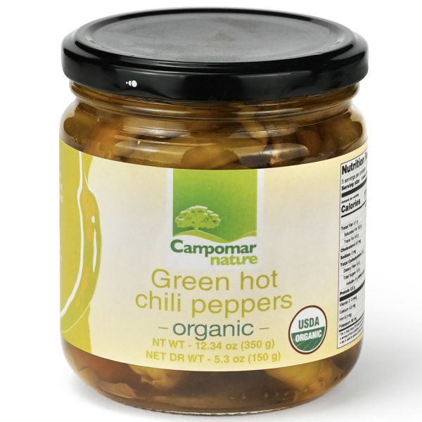 Green Hot Chili Peppers, Organic