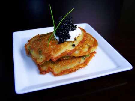 Potato Pancakes with Caviar