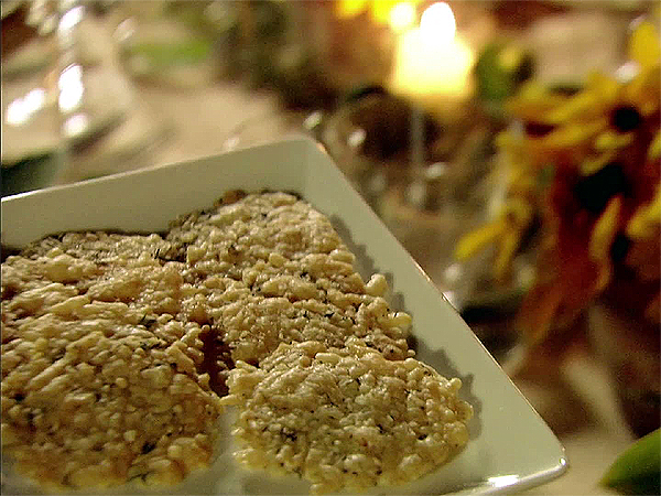 Golden Parmesan Crisps with Balmy Thyme